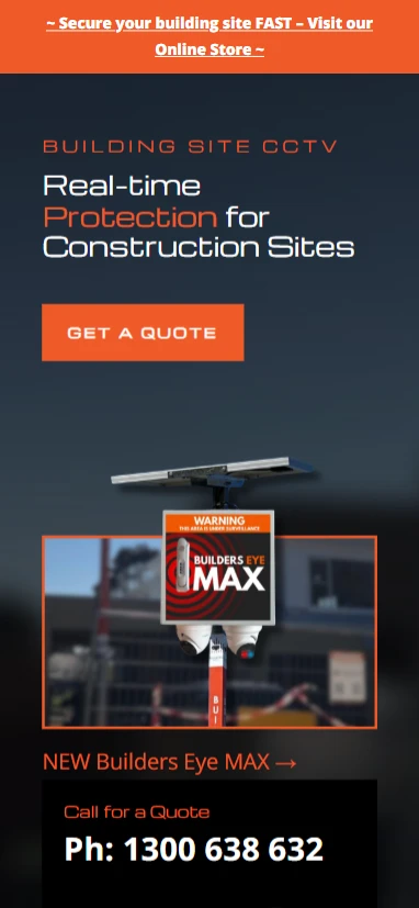 Mobile view of Building Site CCTV