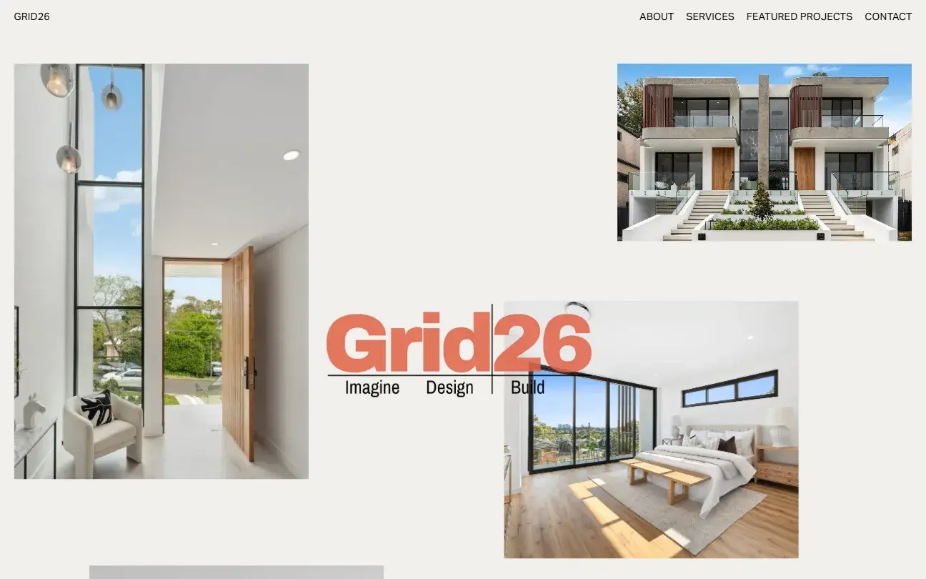 Grid 26's website homepage